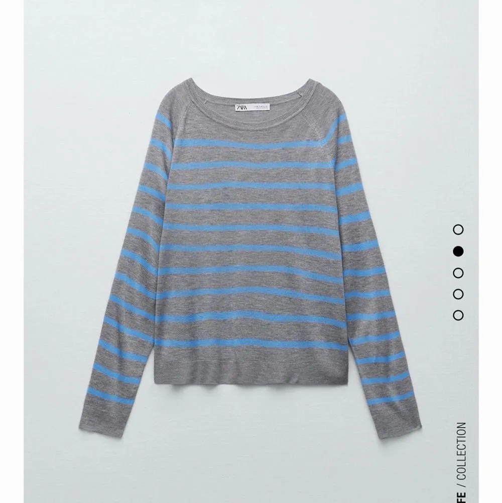 Säljer denna trendiga tröja från zara💕 Storlek M men passar bra för mig som är xs-s☺️ Köpe den efter sommaren och endast använt några få gånger! Jag kan leverera via postnord❤️. Tröjor & Koftor.