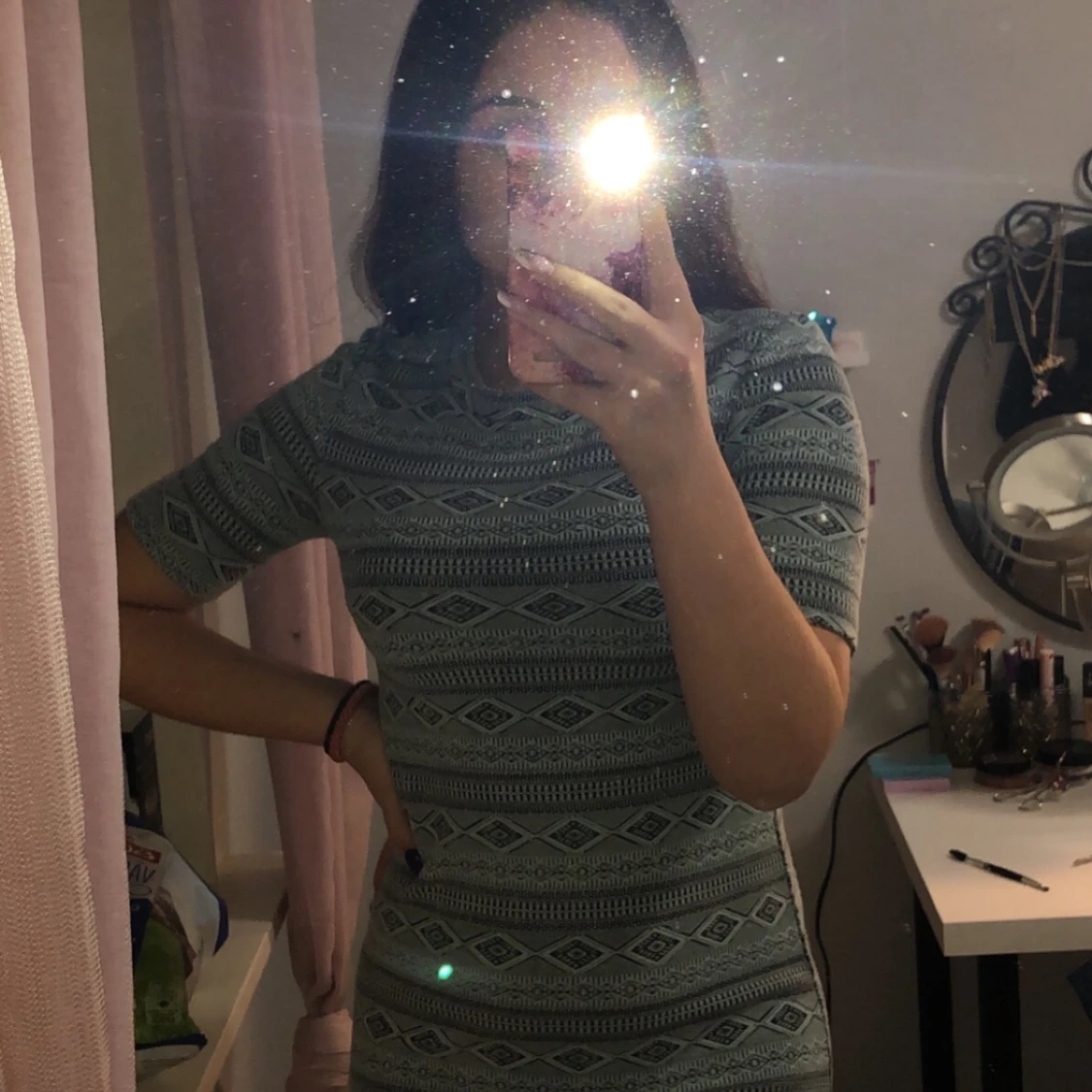 Mönstrad klänning stl 36 - 90