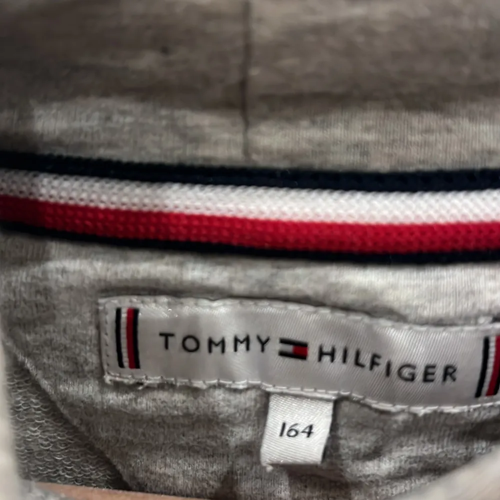 Jättefin Tommy Hilfiger långtröja i storlek 164 men oassar som S. Den är i mycket bra skick. Köparen står för frakten 🫶🏼. Hoodies.