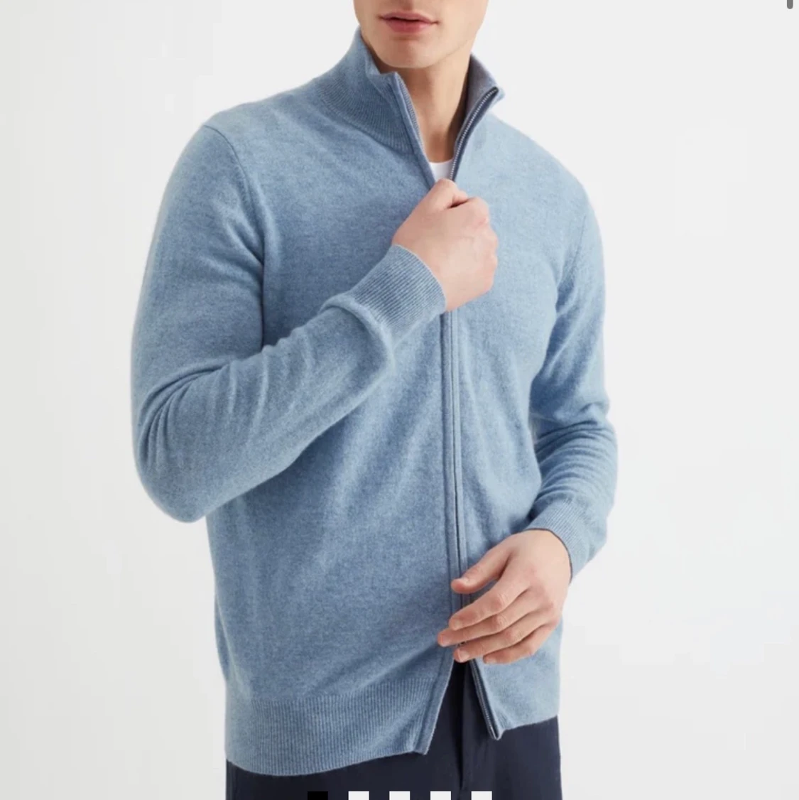 Soft goat zip tröja