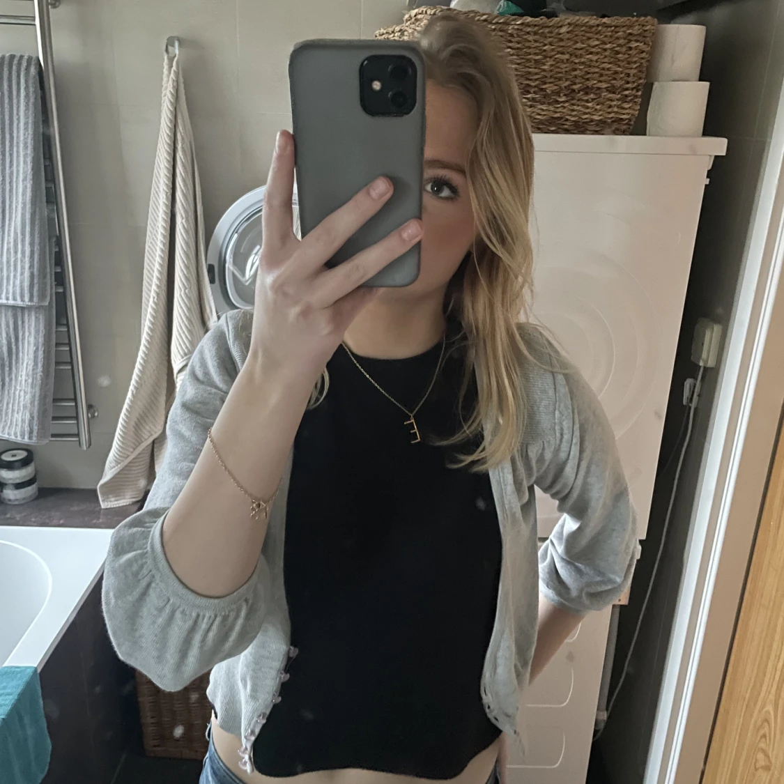 Trekvartsärmad kofta