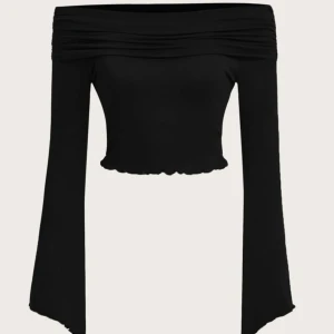 Svart långärmad tröja  - Svart off shoulder långärmad tröja från shein 