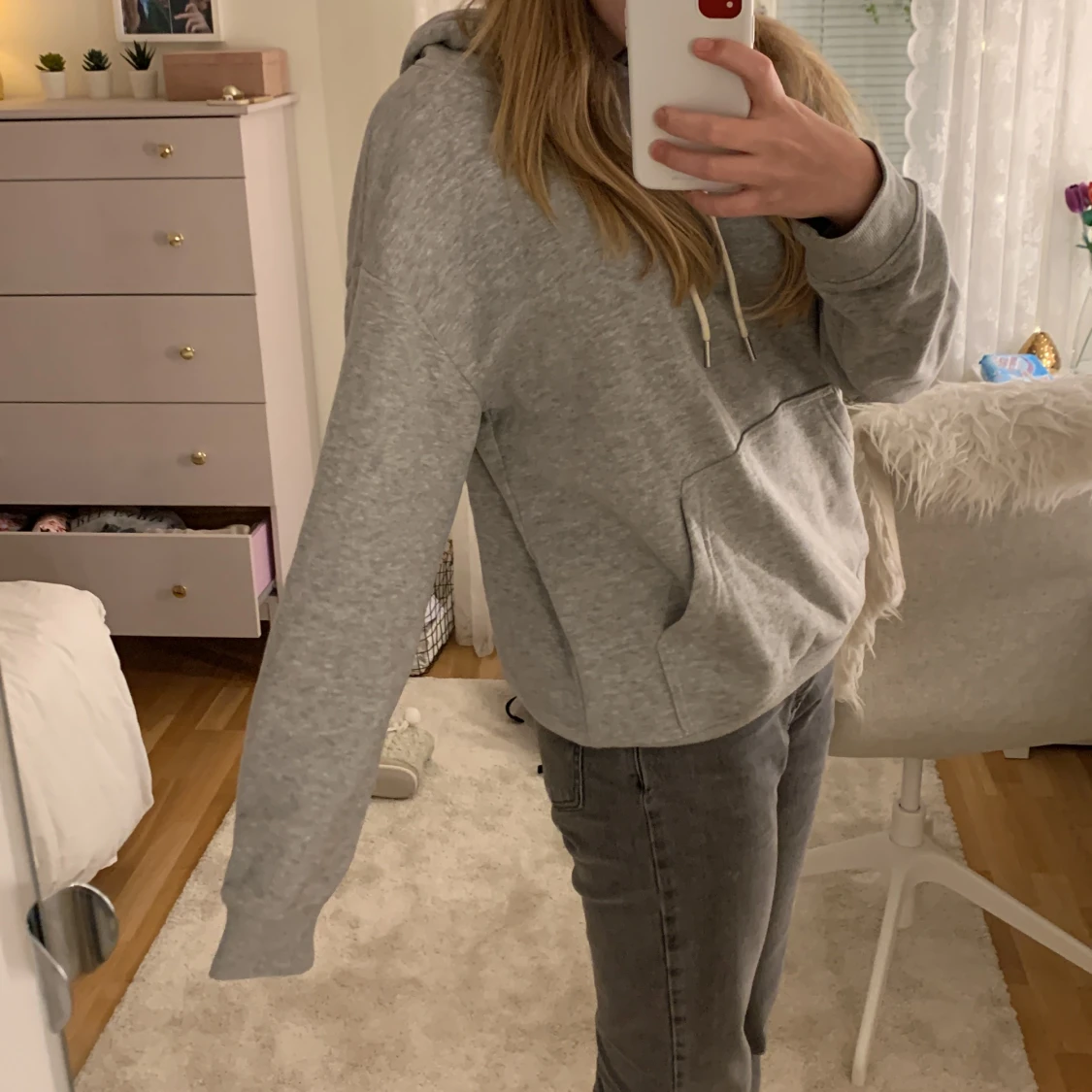 Grå hoodie från h&m - 91