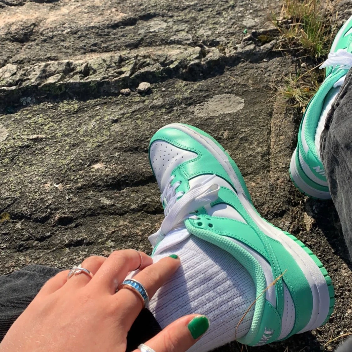 Nike dunk low green glow - 90