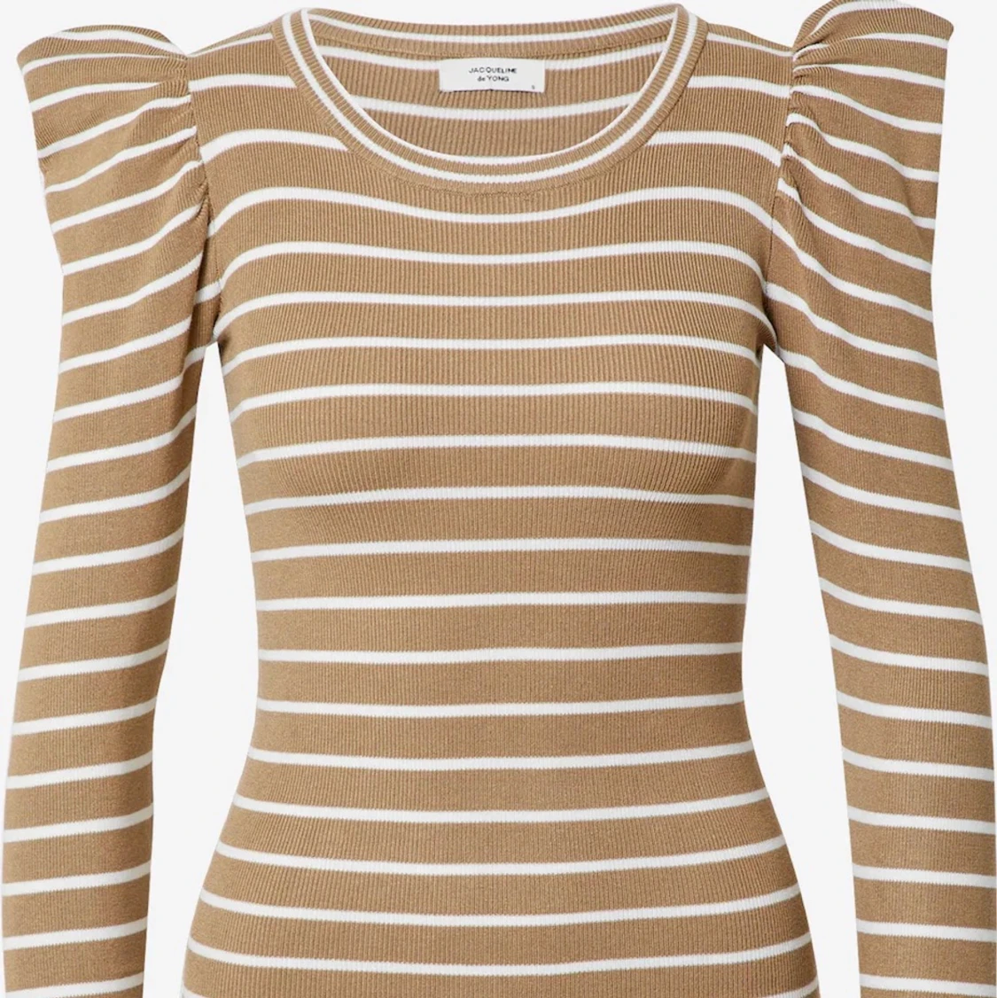 JDY randig beige volang tröja