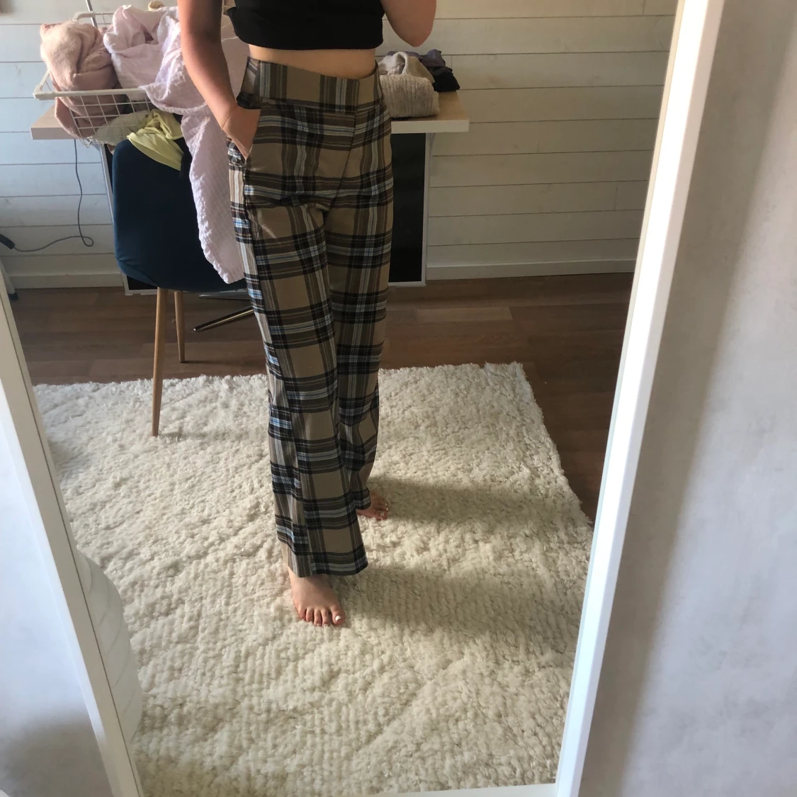 Rutiga kostymbyxor  - 90