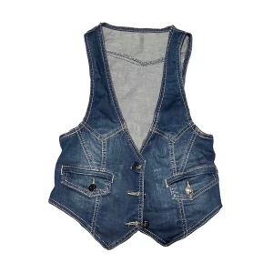 Jeansväst, strl XS - passar perfekt med en babytee under! <3