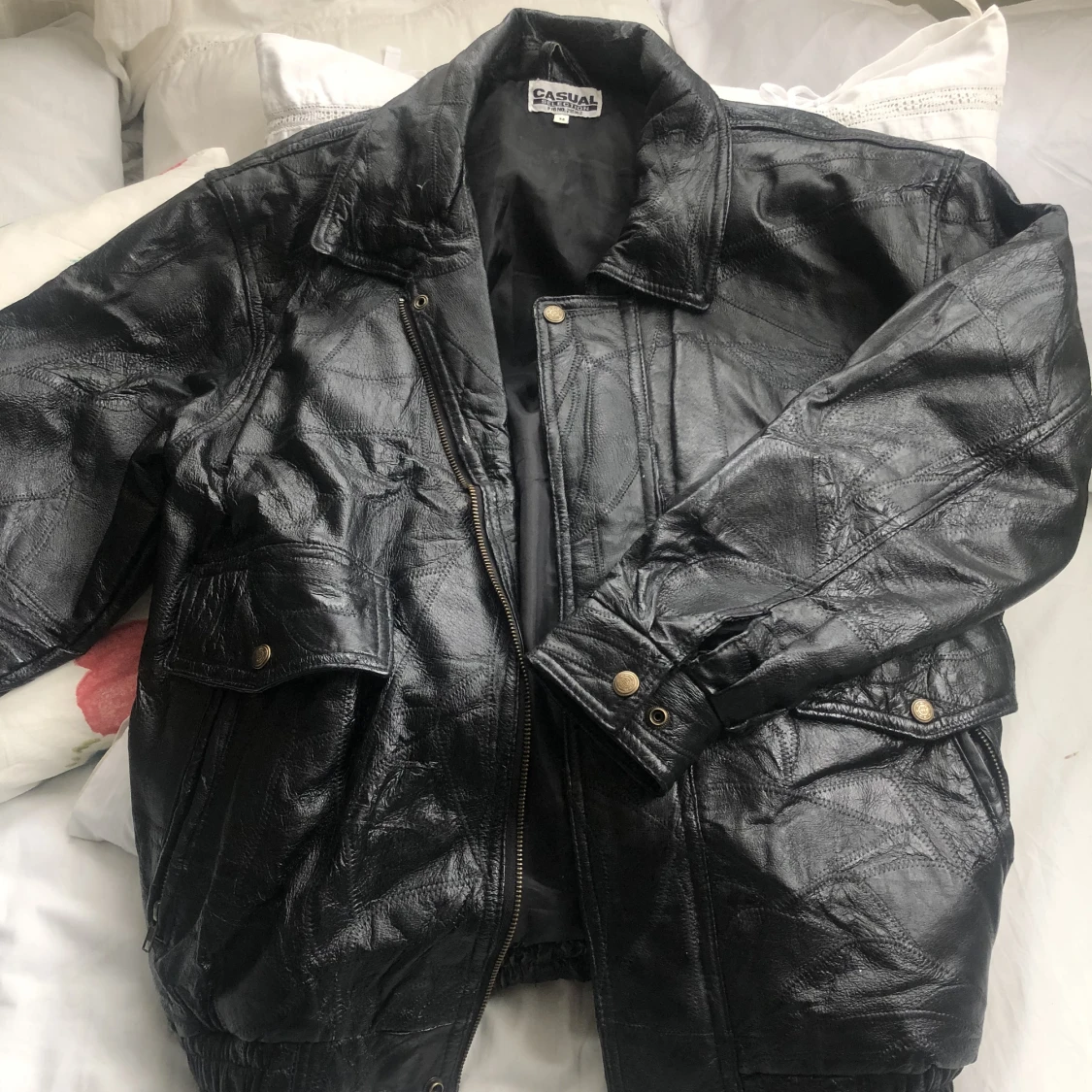 Oversized skinnjacka