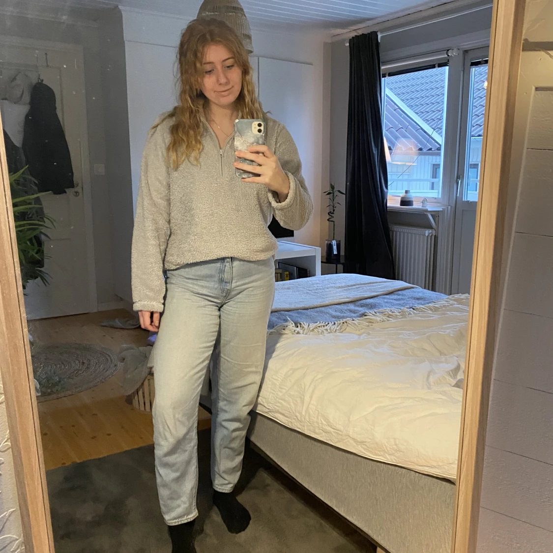 Grå Varm Pullover - 90