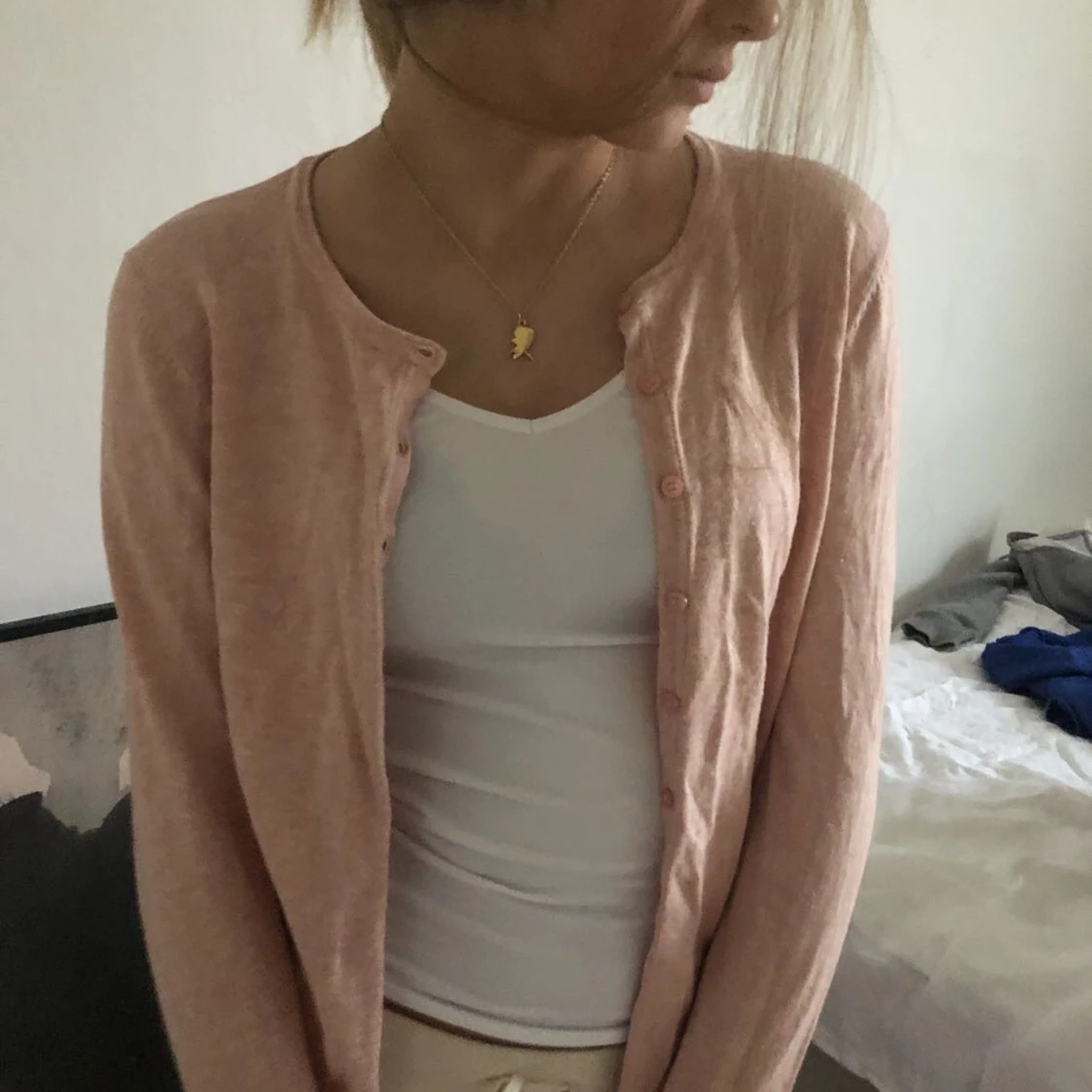 Rosa/korallfärgad kofta