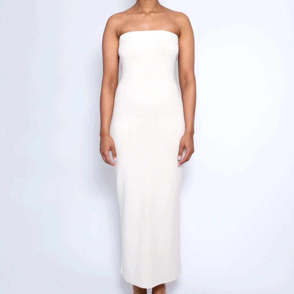 Långklänning vit - lxa - 90