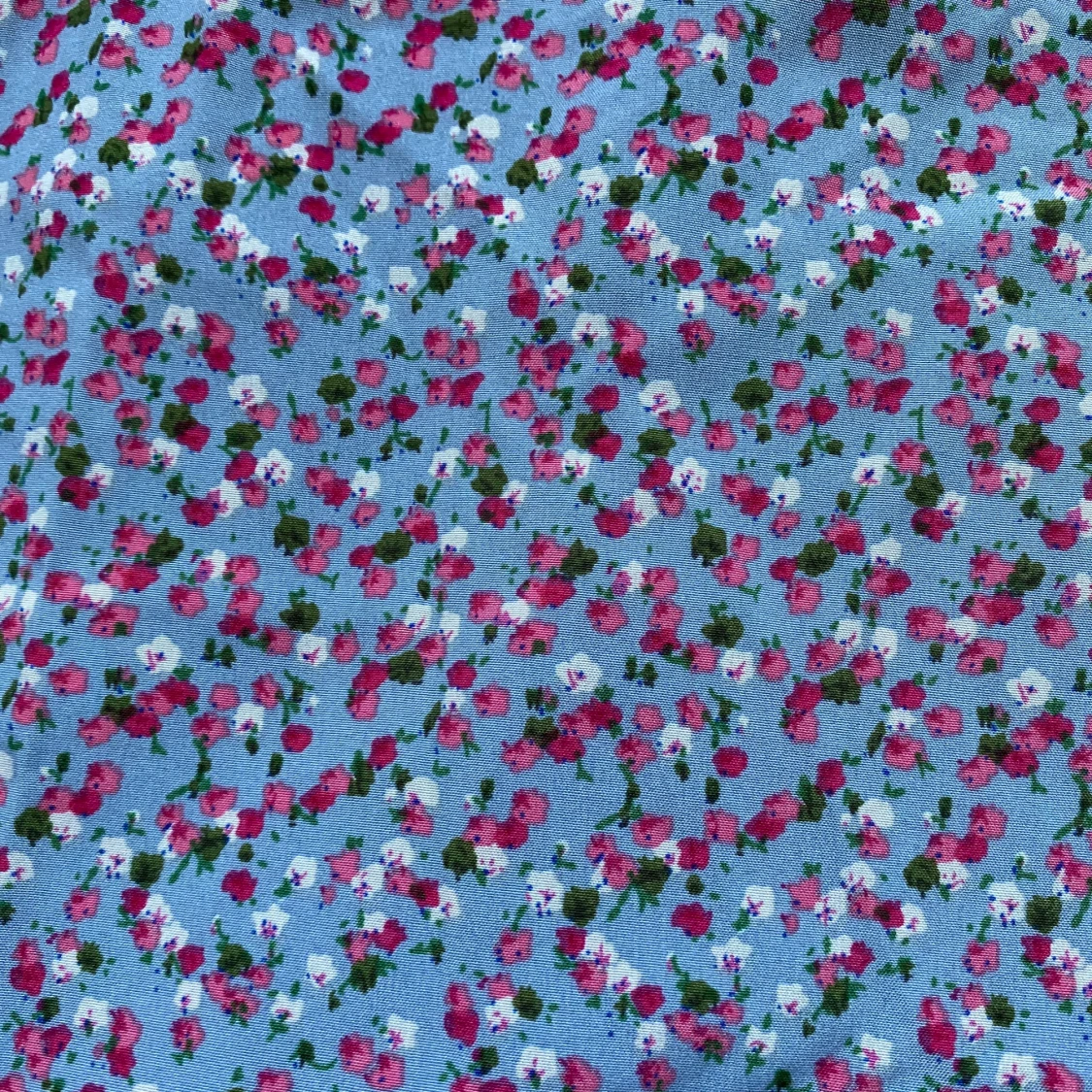 Blommig kjol med volang - 90