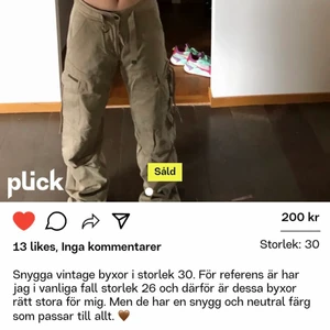Coola byxor  - Verkligen Jätte fina byxor jag köpt här på plick men som tyvärr inte passade det mig helt så därför väljer jag att sälja vidare , skriv vid intresse eller frågor 😊