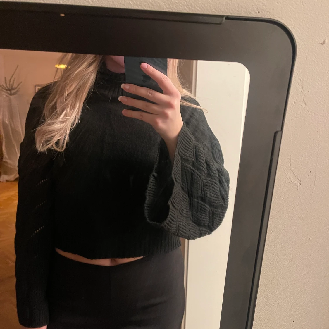 Kort croppad polo tröja