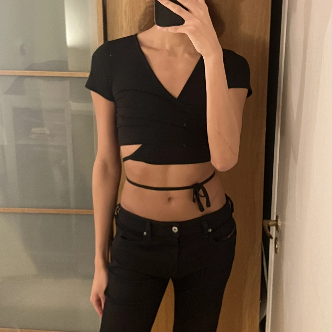 Cute svart top  - 90