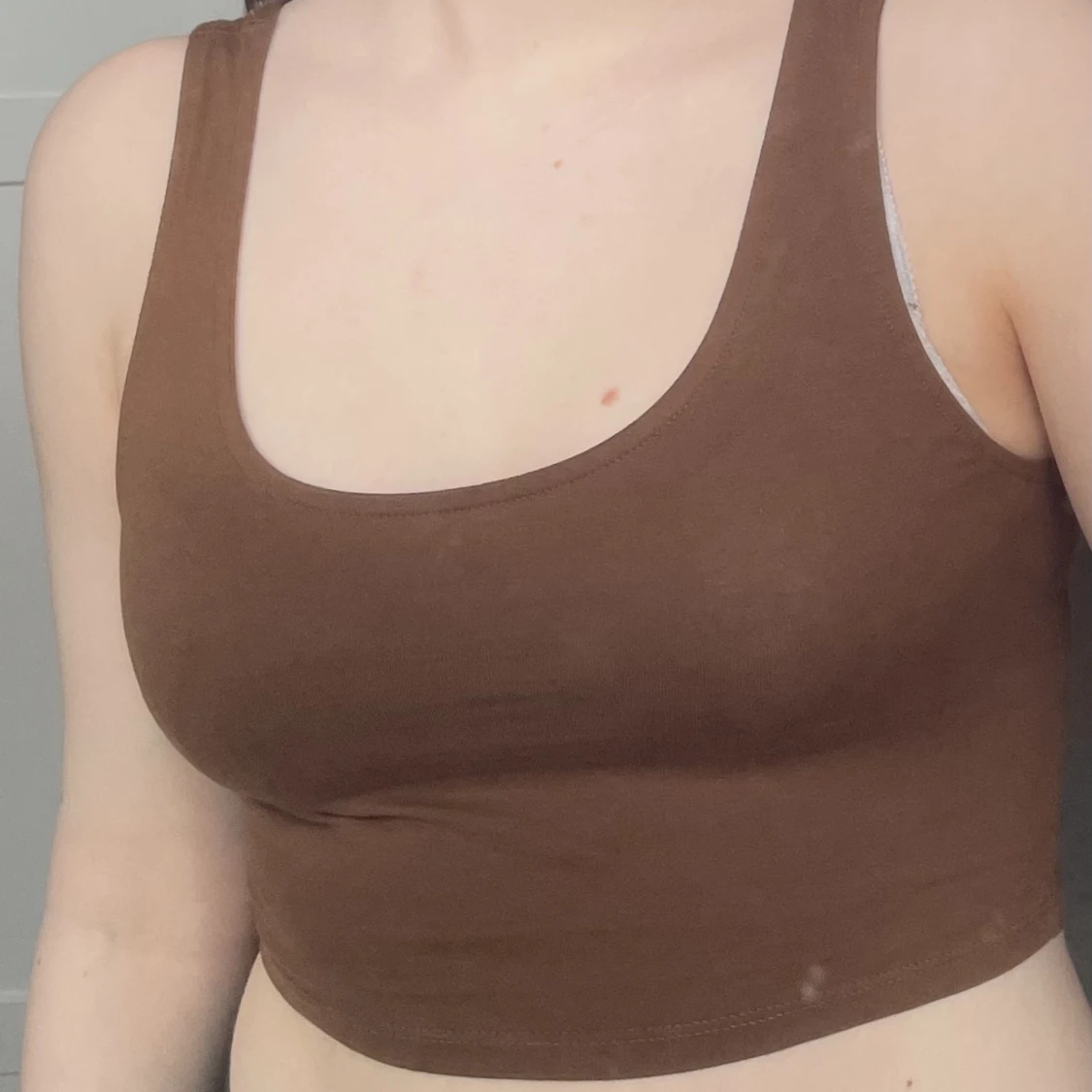 Brunt croppad linne - 90