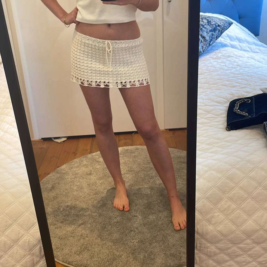 Virkad handgjord kjol 