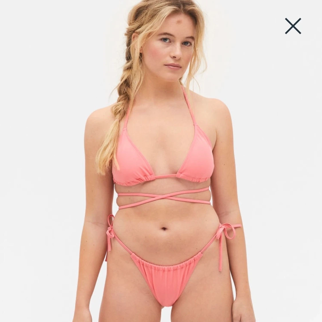 Rosa bikini knyt Monki