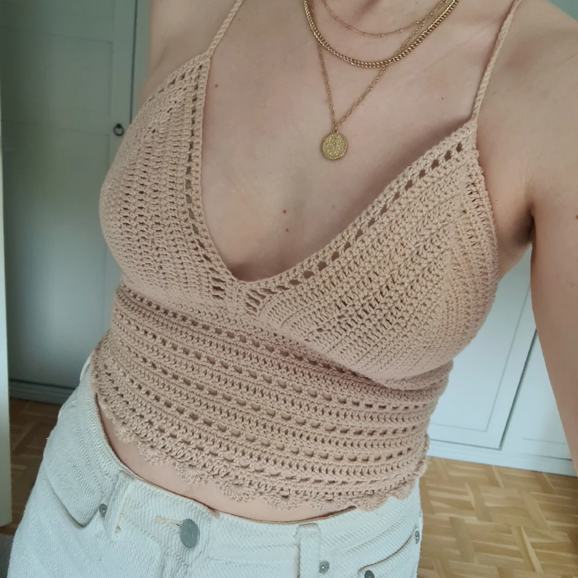 Fint hemmagjort virkat linne! 