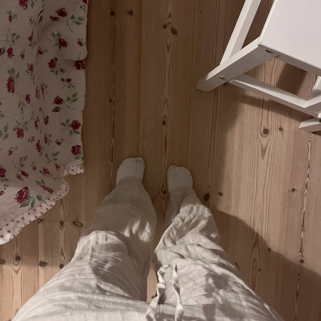 Beige linnebyxor  - 91