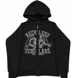 Reckless Scholars Zip hoodie - En zip hoodie i storlek M 