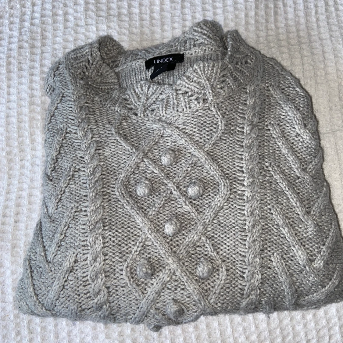 Lindex grå stickad tröja - 91