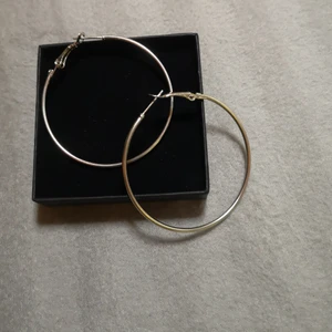 Örhängen  - Silvriga ring örhängen. Fick dom en gång men har ladirg använt dom. Fina med andra ringar eller bara dom😊 Skriv helst till mig så blir frakten billigare än om du trycker på köp nu