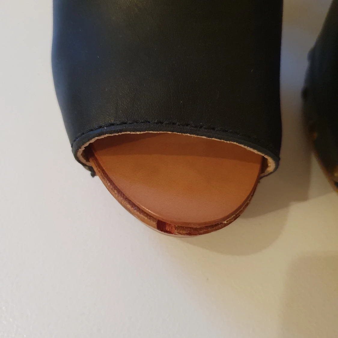 Platåsandaler högklackat träskor läder skinn strl 39 Alberville - 91