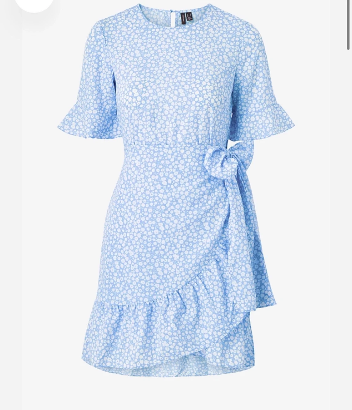Blommig blå klänning  - 90