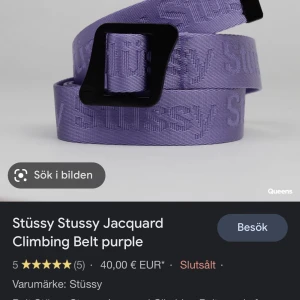 Stüssy Climbing Belt - (Säljer åt min pojkvän) Lila Stüssy bälte, endast prövat, Felfritt. Onesize. Köptes nytt för 499kr