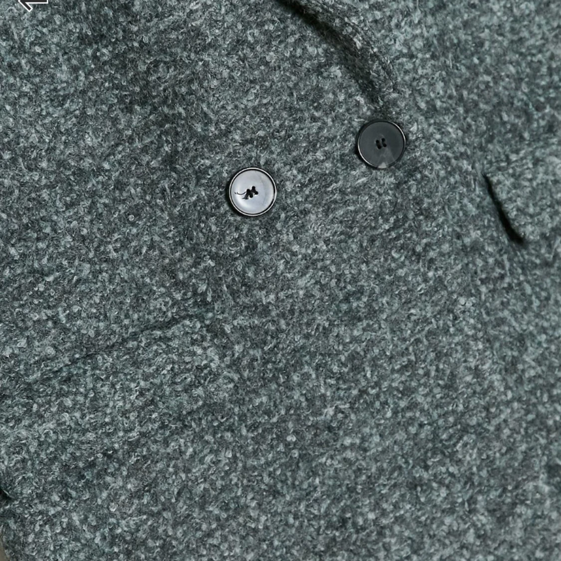 Mossgrön kappa i ull  - 91