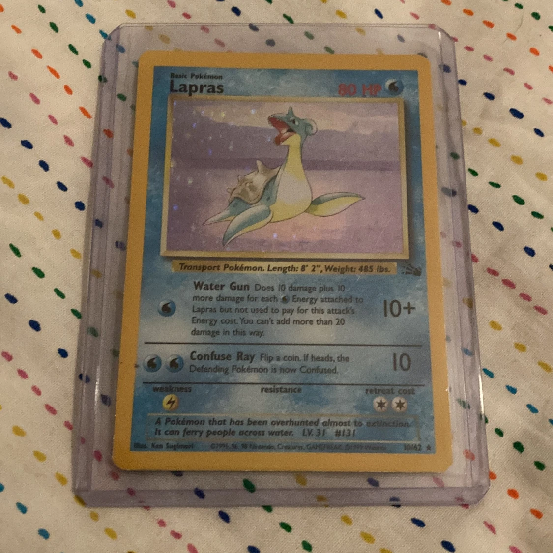Lapras holofoil 10/62 Fossil - Pokémon kort
