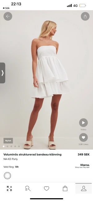 Vit klänning  - Strl S