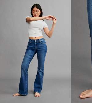 hej jag säljer mina low waist bootcut jeans från Gina tricot i storlek 34. De är knappt använda och är i helt nytt skick. De ligger på 500 men jag säljer de för 300kr.Priset kan diskuteras. HELST MÖTAS UP❣️