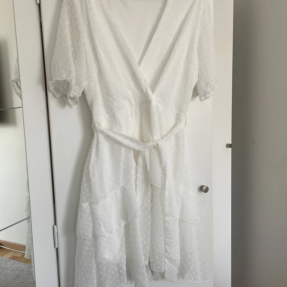 Vit sommar klänning - 90