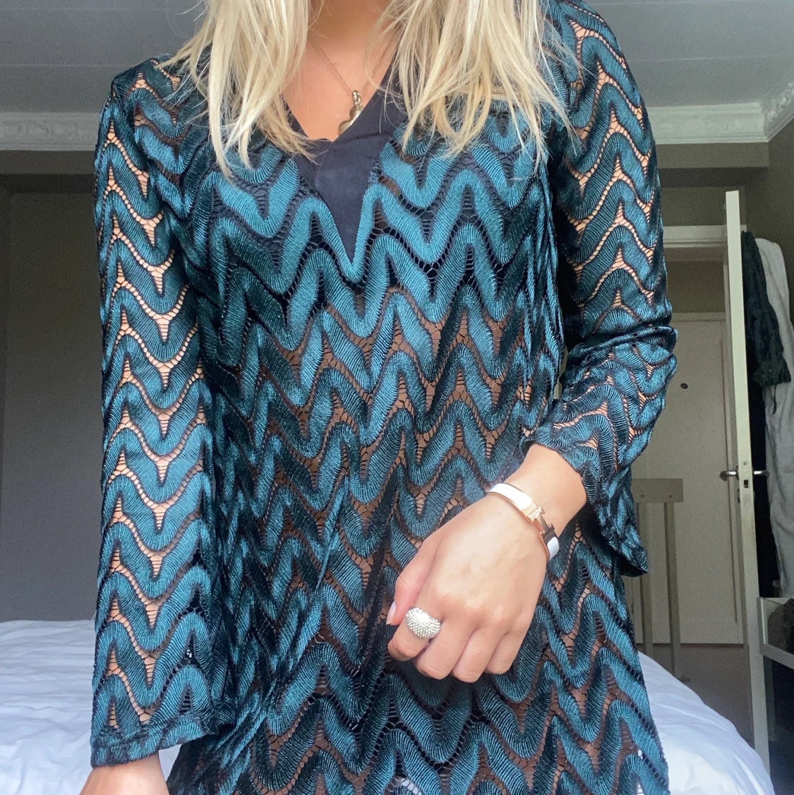 Mönstrad klänning - 90