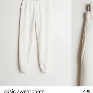 Gina Sweatpants - Vita mjukisbyxor från Gina använda 1 gång endast. Passar de som har XS-S-M beroende på hur man vill att de ska sitta! Jag brukar ha XS-S i kläder men dessa är M då dom sitter lite ”loose” och lägre i midjan på mig då!