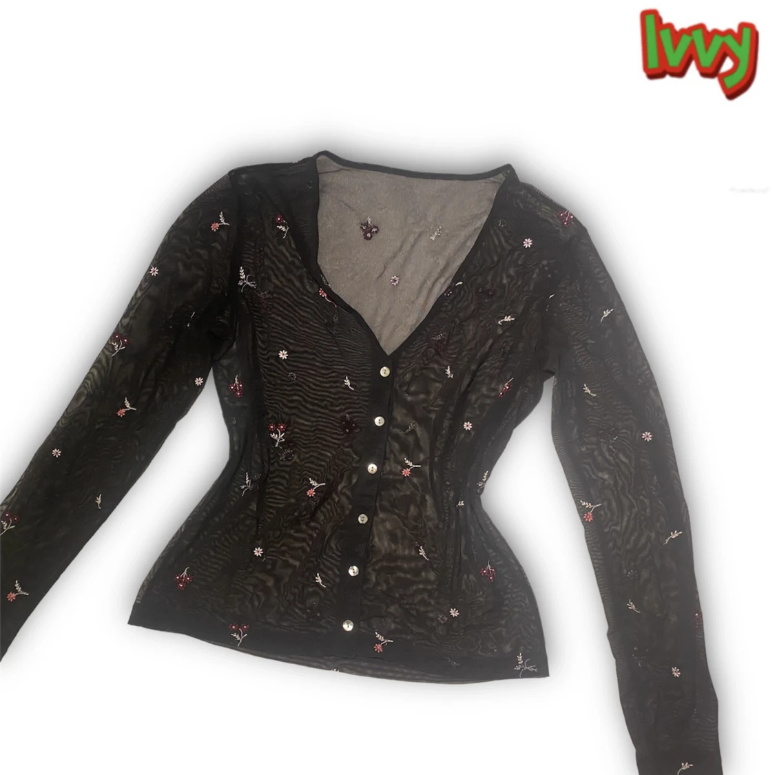  Seethrough tröja med fina detaljer 🌸🌸