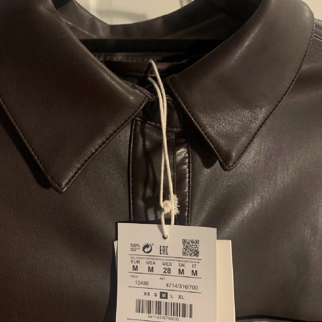 Brun jacka i läderimitation Pull&Bear - 91