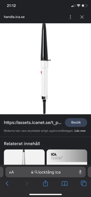 Locktång - En locktång från Ica (😅), men den funkar toppen! Blir varm jättefort och får fint resultat. Säljes pga använder den aldrig.