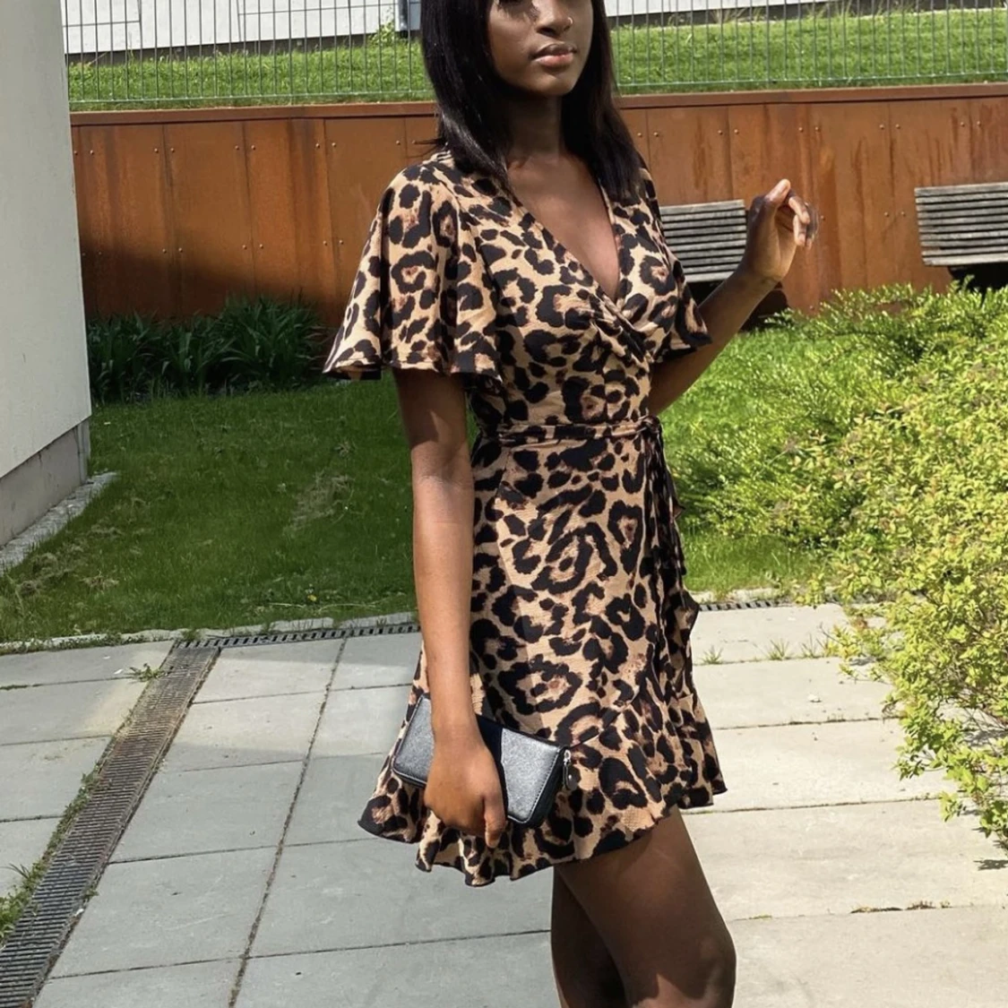 Leopard klänning  - 90