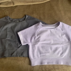 Träningströja  - 2st croppade träningströjor i storlek M (skulle säga att de snarare passar en S). Den lila är i nyskick då den aldrig är använd och den gråa är använd endast några gånger. En för 60kr eller båda för 100kr. 