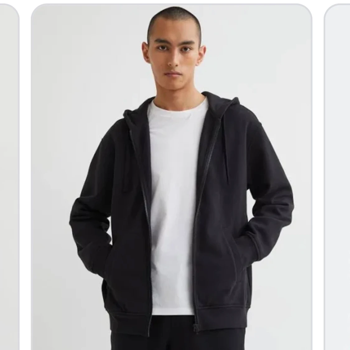 Svart zip up från hm