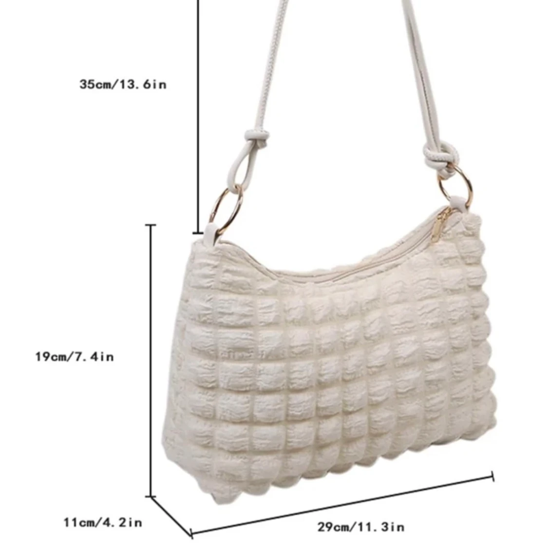 Naturvit axelremsväska  - 91