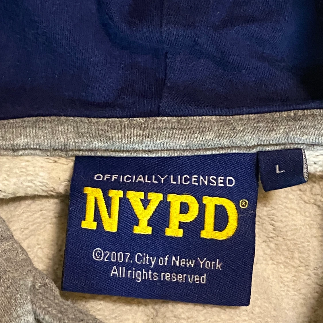 NYPD Hoodie grå  - 90
