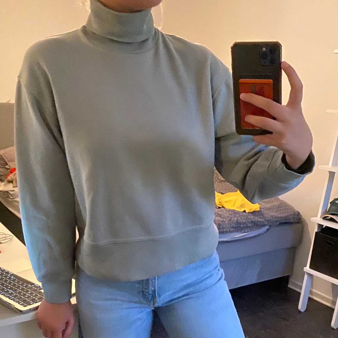 Sweatshirt med krage