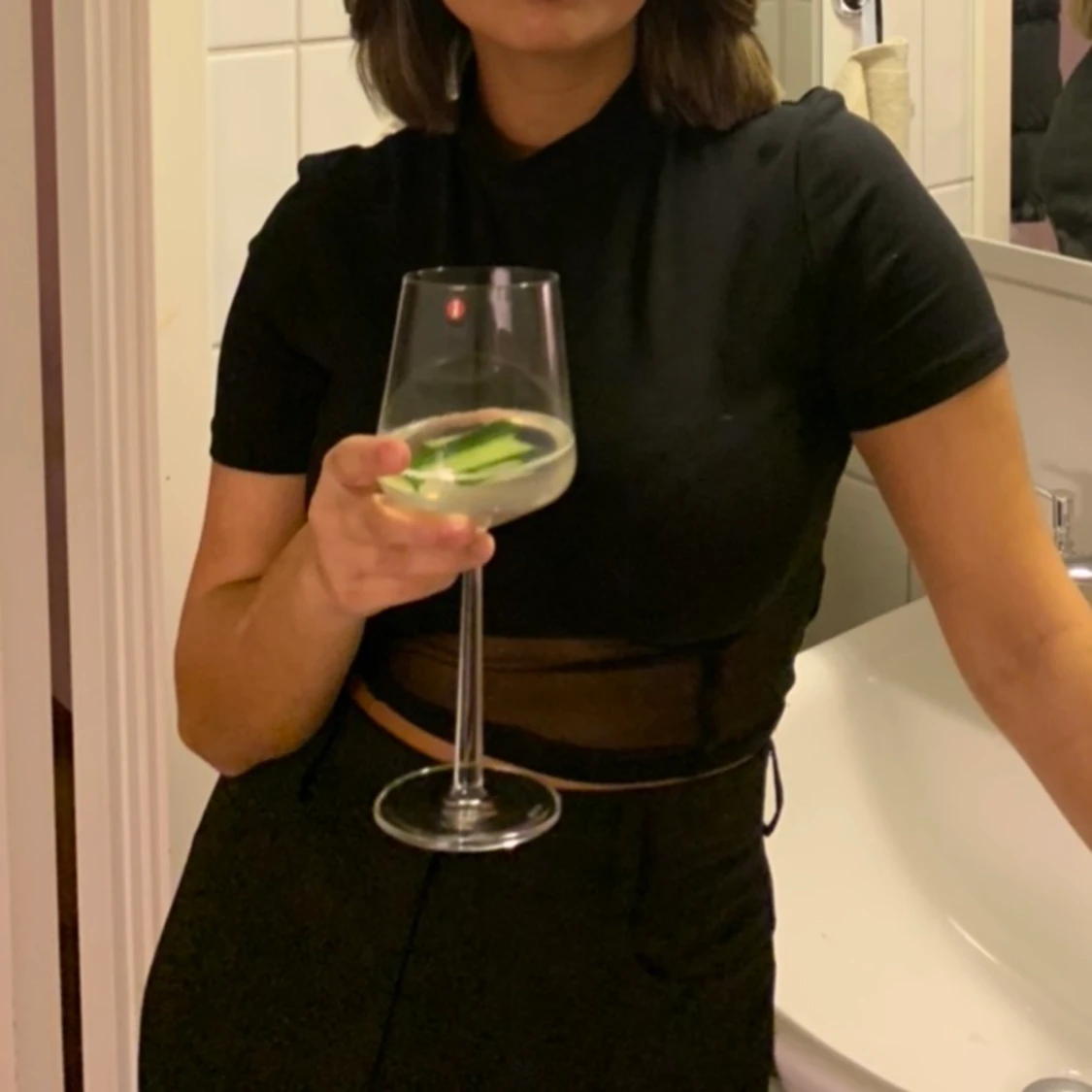 Na-kd svart topp - 90