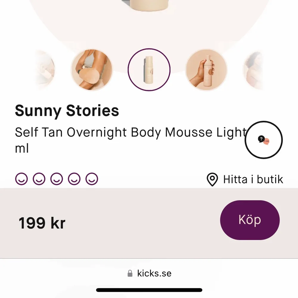 Brun utan sol 150 ml från märket Sunny Stories! Köpte den på kicks för ca 2 veckor sedan för 199 kr men säljer den för 50 kr + 50 kr frakt! Säljer då jag inte tålde denna brun utan sol! Det är bara att hör av er om du har några frågor!😊. Muu.