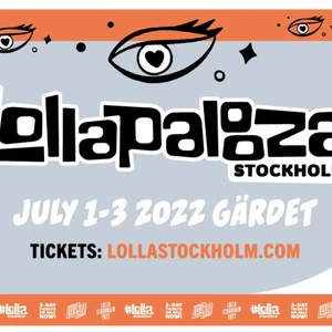 Lollapalooza  - Jag säljer min biljett till Lollapalooza då jag inte kan gå längre! Säljer den nu direkt för 1000kr. 3 dagars standard biljett, 1-3juli Stockholm 2022 på Gärdet. Biljetten är 13+. Biljetten skickas elektroniskt efter swishbetalning.