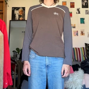 Stussy shirt - Stussy shirt brown and grey. relatively short sleeves.